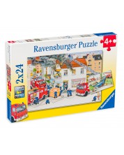 Slagalica Ravensburger od 2 x 24 dijelova - Vatrogasci u akciji