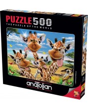 Puzzle Anatolian od 500 dijelova - Selfiji sa žirafama