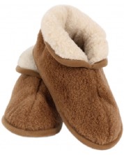 Papuče Primo Home - Camel Brown, merino i devina vuna, smeđa -1
