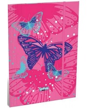 Mapa s elastičnom trakom Lizzy Card - Pink Butterfly