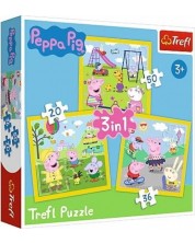 Puzzle Trefl 3 u 1 - Praščić Peppa