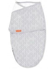 Pamučna pelena Swaddleme - Whisper Quiet-Art Deco Grey, 0.5 Tog -1