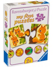 Slagalica Ravensburger od 9 x 2 dijela - Životinje i njihova djeca -1