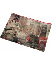 Mapa Panta Plast - London Collection, s  zatvaračem, format A4