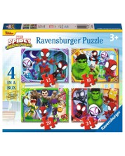 Slagalica Ravensburger od 4 u 1: 12/16/20/24 dijela - Spidey i njegovi nevjerojatni prijatelji