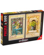 Puzzle Anatolian od 2 x 500 dijelova - Osmijeh i istinska ljubav, Gail Marie