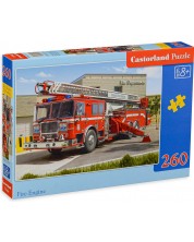 Puzzle Castorland od 260 dijelova - Vatrogasni kamion
