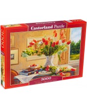 Slagalica Castorland od 3000 dijelova - Cvijeće na stolu