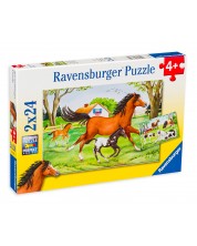 Slagalica Ravensburger od 2 x 24 dijela - Konji