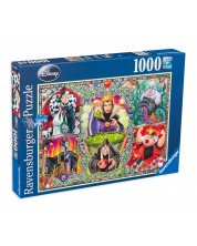 Slagalica Ravensburger od 1000 dijelova - Zlikovci Disneya