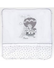 Pamučna deka s punjenjem Bambino Casa - Paris, Bianco 80 х 85 cm -1