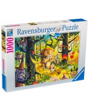 Slagalica Ravensburger od 1000 dijelova - Životinje u šumi