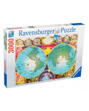 Slagalica Ravensburger od 3000 dijelova - Antička karta svijeta -1