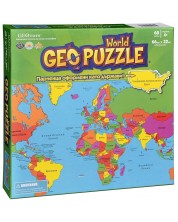 Slagalica GeoPuzzle od 68 dijelova - Svijet -1