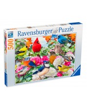 Slagalica Ravensburger od 500 dijelova - Ptice u vrtu