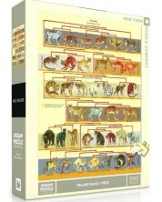 Slagalica New York Puzzle od 500 dijelova - Obiteljsko stablo životinja