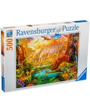 Slagalica Ravensburger od 500 dijelova - Svijet dinosaura