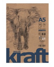 Blok za skiciranje Drasca Elephant - kraft, 50 listova, A5