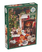 Slagalica Cobble Hill od 1000 dijelova - Božićni mačići