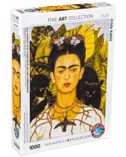 Slagalica Eurographics od 1000 dijelova  – Autoportret s bodljikavom ogrlicom i kolibri, Frida Khalo -1