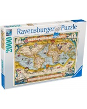 Slagalica Ravensburger od 2000 dijelova - Karta svijeta -1