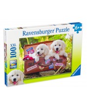 Slagalica Ravensburger od 100 XXL dijelova - Putujući psići