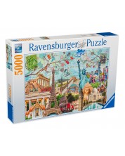 Slagalica Ravensburger od 5000 dijelova - Kolaž: veliki grad ​