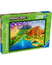 Slagalica Ravensburger od 1500 dijelova - Svijet Minecrafta