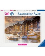 Slagalica Ravensburger od 500 dijelova - Zalazak sunca u Kopenhagenu -1