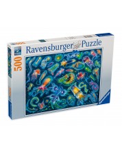 Slagalica Ravensburger od 500 dijelova - Šarene podvodne vrste