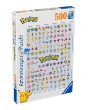 Slagalica Ravensburger od 500 dijelova - Pokemon - prvi 151 ​