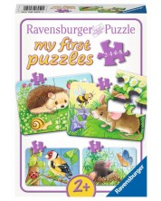 Puzzle Ravensburger 4 u 1 - Životinje u vrtu