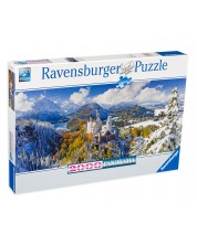 Panoramska slagalica Ravensburger od 2000 dijelova - Dvorac Neuschwanstein -1