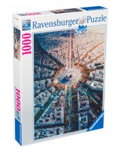 Slagalica Ravensburger od 1000 dijelova - Pariz odozgo