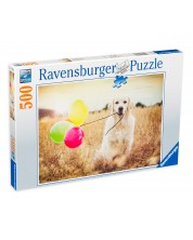 Slagalica Ravensburger od 500 dijelova - Pas s balonom