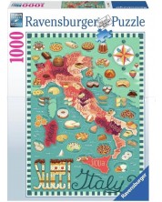 Slagalica Ravensburger od 1000 dijelova - Zemljovid Italije: Slatkiši