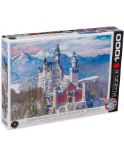Slagalica  Eurographics od 1000  dijelova- Dvorac Neuschwanstein zimi