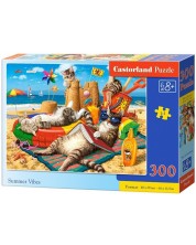 Slagalica Castorland od 300 dijelova - Mačke na plaži