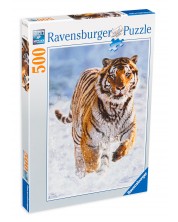 Slagalica Ravensburger od 500 dijelova - Tigar u snijegu