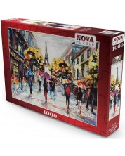 Slagalica Nova puzzle od 1000 dijelova - Eiffelove ulice -1