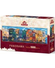 Panoramska slagalica Art Puzzle od 1000 dijelova - Šareni grad -1