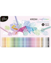 Olovke pastelnih boja Kidea - 36 boja, u metalnoj kutiji