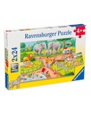Slagalica Ravensburger od 2 x 24 dijela - Zoološki vrt