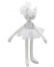 Krpena lutka The Puppet Company – Mačka, bijela, 35 sm -1