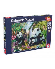 Slagalica Schmidt od 500 dijelova - Panda obitelj -1