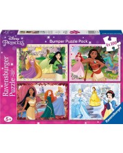 Slagalica Ravensburger od  4х100 dijelova - Disneyeve princeze