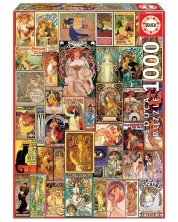 Slagalica Educa od 1000 dijelova - Art Nouveau collages