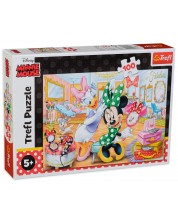 Slagalica Trefl od 100 dijelova - Minnie Mouse u kozmetičkom salonu