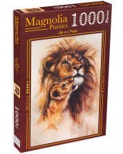 Slagalica Magnolia od 1000 dijelova - Lav i lavić