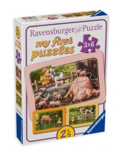 Slagalica Ravensburger od 3 x 6 dijelova - U gospodarstvu